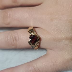 Garnet and Diamond Ring